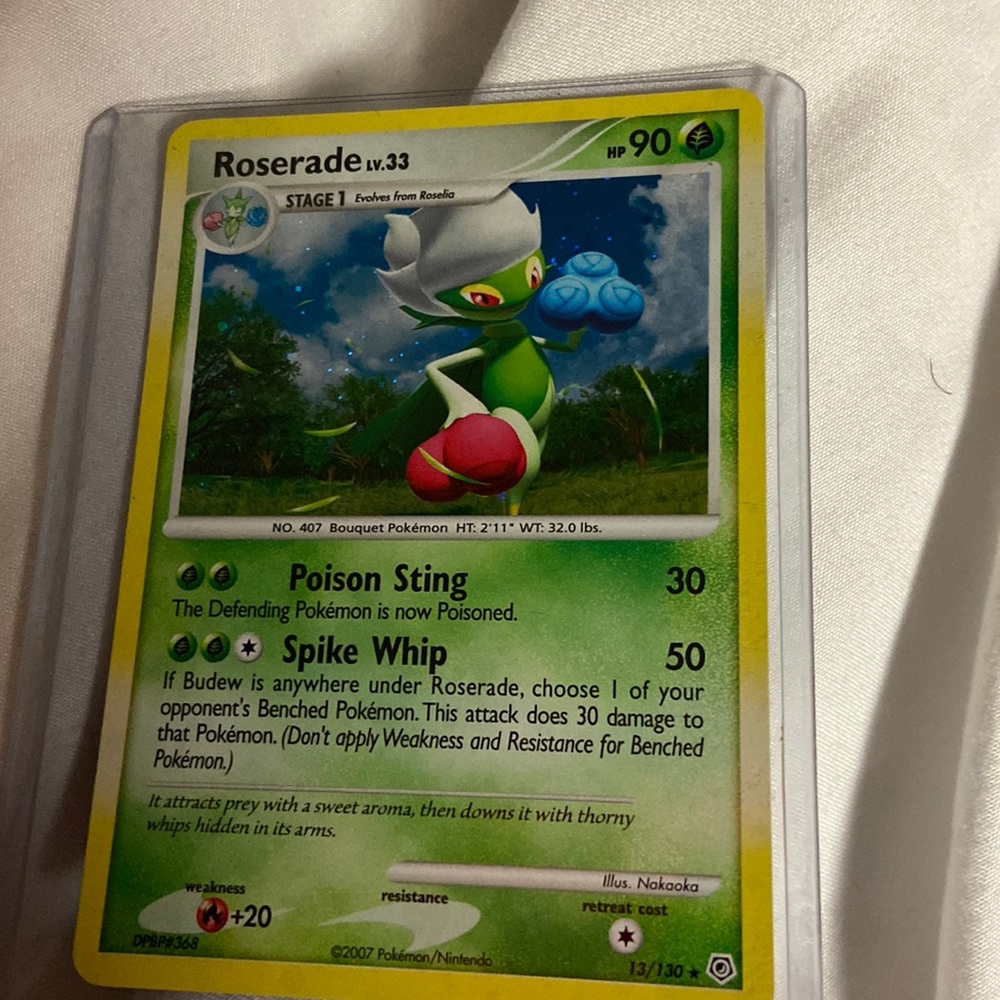 Roserade Lv.33 Pokémon card